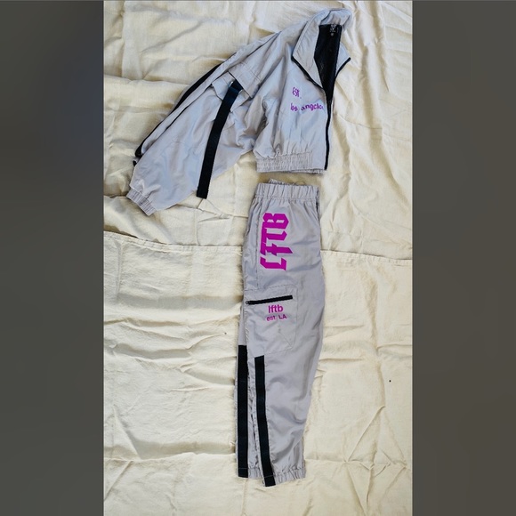 LF The Brand gray jacket with streetwear cargo pants size M - Picture 3 of 7